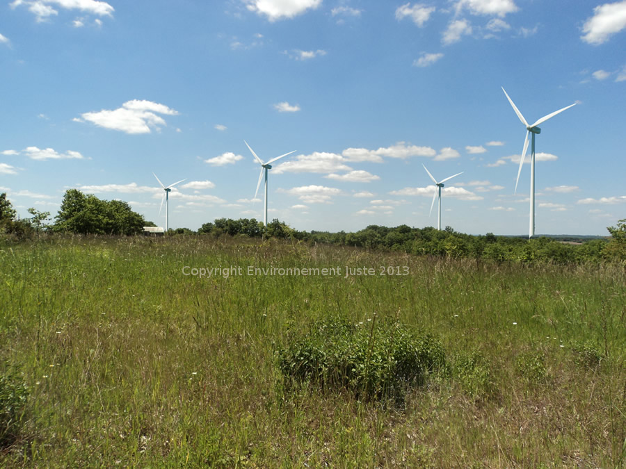 La serre de Caux avec les éoliens